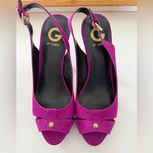 G by Guess Cathy 3 Women's Purple Slingback Heels